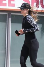 ALI LARTER in Leggings Out Jogging in Pacific Palisades 05/07/2020