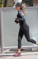 ALI LARTER in Leggings Out Jogging in Pacific Palisades 05/07/2020