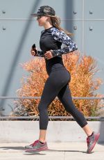 ALI LARTER in Leggings Out Jogging in Pacific Palisades 05/07/2020