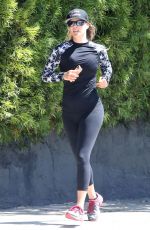 ALI LARTER in Leggings Out Jogging in Pacific Palisades 05/07/2020