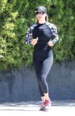 ALI LARTER in Leggings Out Jogging in Pacific Palisades 05/07/2020