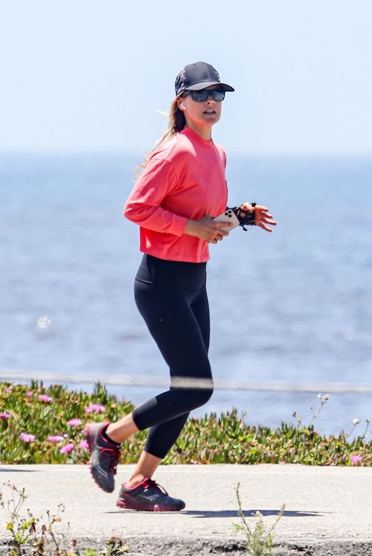 ALI LARTER Out Jogging in Santa Monica 05/15/2020