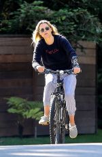 ALI LARTER Out Riding a Bike in Pacific Palisades 05/12/2020