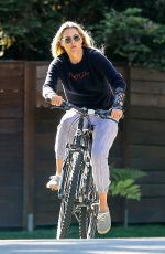 ALI LARTER Out Riding a Bike in Pacific Palisades 05/12/2020