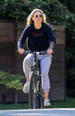 ALI LARTER Out Riding a Bike in Pacific Palisades 05/12/2020
