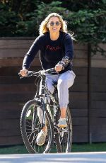ALI LARTER Out Riding a Bike in Pacific Palisades 05/12/2020