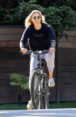 ALI LARTER Out Riding a Bike in Pacific Palisades 05/12/2020