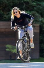 ALI LARTER Out Riding a Bike in Pacific Palisades 05/12/2020