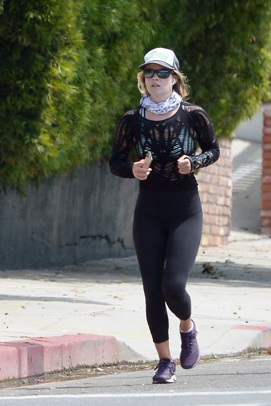 ALI LARTER Out Running in Los Angeles 05/10/2020
