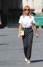 AMANDA HOLDEN in a Polka Dot Trousers Leaves Heart Radio in London 05/14/2020