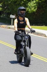 AMELIA HAMLIN Riding Her Electronic Bike Out in Beverly Hills 05/23/2020