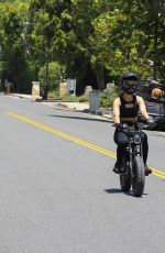 AMELIA HAMLIN Riding Her Electronic Bike Out in Beverly Hills 05/23/2020