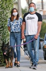 ANA DE ARMAS and Ben Affleck Out with Their Dog in Los Angeles 05/06/2020