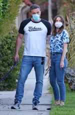ANA DE ARMAS and Ben Affleck Out with Their Dog in Los Angeles 05/06/2020