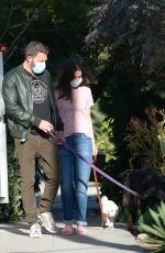 ANA DE ARMAS and Ben Affleck Out with Their Dog in Los Angeles 05/18/2020