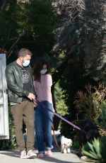 ANA DE ARMAS and Ben Affleck Out with Their Dog in Los Angeles 05/18/2020