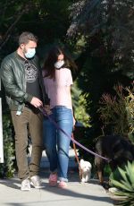 ANA DE ARMAS and Ben Affleck Out with Their Dog in Los Angeles 05/18/2020
