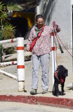 ANDIE MACDOWELL Out with Her Dog in Los Angeles 05/15/2020