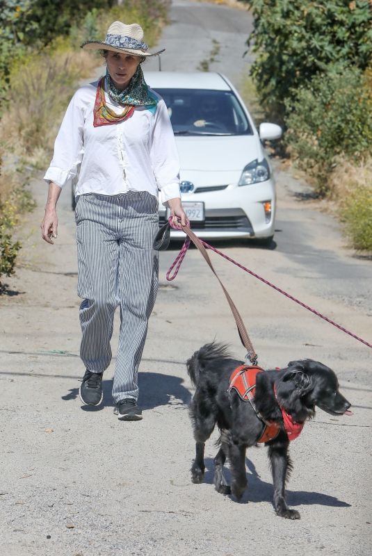 ANDIE MACDOWELL Out with Her Dog in Los Angeles 05/21/2020