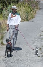 ANDIE MACDOWELL Out with Her Dog in Los Angeles 05/21/2020
