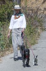 ANDIE MACDOWELL Out with Her Dog in Los Angeles 05/21/2020