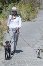ANDIE MACDOWELL Out with Her Dog in Los Angeles 05/21/2020