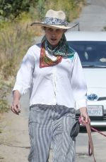 ANDIE MACDOWELL Out with Her Dog in Los Angeles 05/21/2020