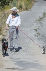 ANDIE MACDOWELL Out with Her Dog in Los Angeles 05/21/2020