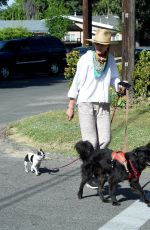 ANDIE MACDOWELL Out with Her Dogs in Los Angeles 05/07/2020