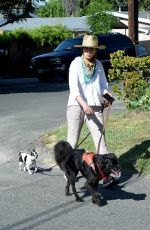 ANDIE MACDOWELL Out with Her Dogs in Los Angeles 05/07/2020