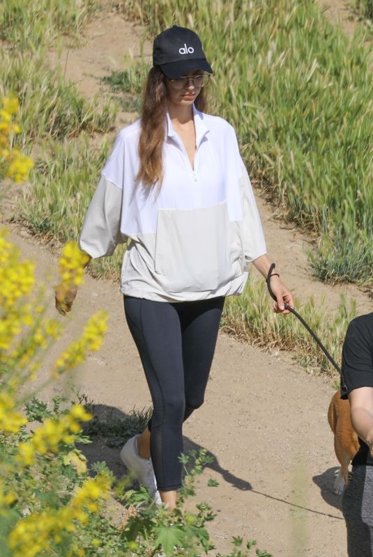ANGELA SARAFYAN Out Hiking with Her Dog in Studio City 05/09/2020