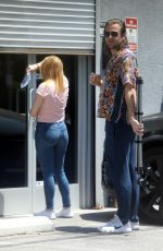 ARIEL WINTER in Denim Arrives at Studio in Los Angeles 05/28/2020