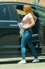 ARIEL WINTER in Denim Arrives at Studio in Los Angeles 05/28/2020