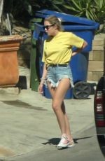 ASHLEY BENSON in Denim Shorts Out in Los Angeles 05/15/2020