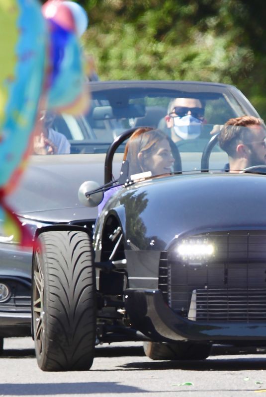 ASHLEY GREENE and Paul Khoury at Drive-by Birthday Parade for Riawna Capri in Los Angeles 05/03/2020
