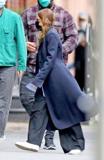 ASHLEY OLSEN Leaves Her Office in New York 05/13/2020