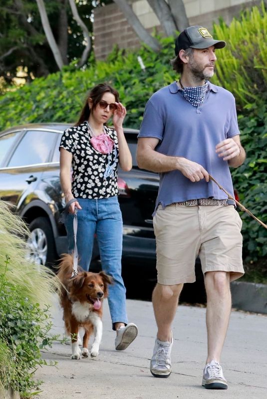 AUBREY PLAZA and Jeff Baena Out with Their Dogs in Los Feliz 05/05/2020