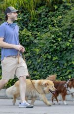AUBREY PLAZA and Jeff Baena Out with Their Dogs in Los Feliz 05/05/2020