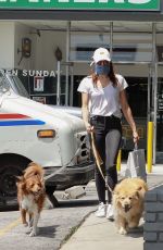 AUBREY PLAZA Out with Her Dogs in Los Feliz 05/09/2020