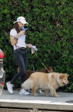 AUBREY PLAZA Out with Her Dogs in Los Feliz 05/09/2020