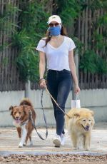 AUBREY PLAZA Out with Her Dogs in Los Feliz 05/09/2020