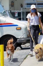 AUBREY PLAZA Out with Her Dogs in Los Feliz 05/09/2020