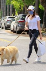 AUBREY PLAZA Out with Her Dogs in Los Feliz 05/09/2020