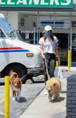 AUBREY PLAZA Out with Her Dogs in Los Feliz 05/09/2020