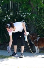 AUBREY PLAZA Out with Her Dogs in Los Feliz 05/16/2020