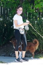 AUBREY PLAZA Out with Her Dogs in Los Feliz 05/16/2020