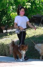 AUBREY PLAZA Out with Her Dogs in Los Feliz 05/16/2020
