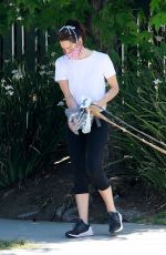 AUBREY PLAZA Out with Her Dogs in Los Feliz 05/16/2020