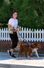 AUBREY PLAZA Out with Her Dogs in Los Feliz 05/16/2020