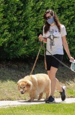 AUBREY PLAZA Out with Her Dogs in Los Feliz 05/24/2020